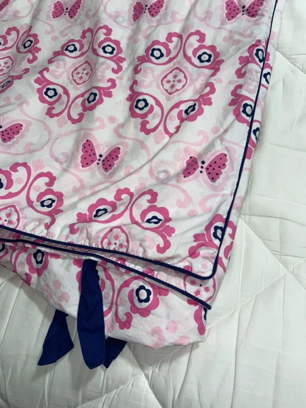 RARE like new Pottery Barn Kids floral butterfly duvet cover full/queen